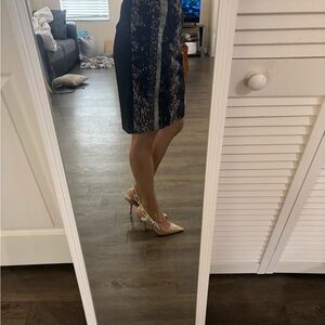 Diane Von Furstenberg Black and Brown Patterned Dress